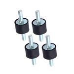 Rubber Mounts Shock Absorber,4pcs M6 Rubber Anti-Vibration Isolator Mounts Air Compressor Pump Shock Absorber with Screws 20 * 15mm