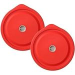 EuChoiz Silicone Storage Cover Lids Replacement for Pyrex 7402-PC 7 Cup and Anchor Hocking Glass Bowls Round Mixing Containers 2 Pack Red