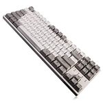 DURGOD Taurus K320 TKL Mechanical Gaming Keyboard - 87 Key - Cherry MX Blue - Double Shot PBT - NKRO - USB Type C, White, ANSI