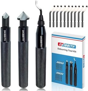 DKIBBITH 13-Piece Deburring Tool Set with 2 Countersinks & 11 Blades - Works on Metal, Resin, PVC, Copper, Plastic,3D Printed Edges - Plumbing & 3D Printing Burr Removal Reamer Tool.