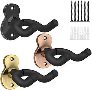 TTCR-II 3 Packs Guitare Support Mural Montage Mural Guitare Cintres Muraux Support pour Ukulélé Acoustique Électrique Classique Basse Guitare Mandolines Violon Crochets Muraux