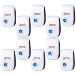 Ultrasonic Pest Repeller, Indoor Plug-in Pest Control Device for Mice, Roaches, Spiders, Ants, Mosquitoes, Sound Frequency 0.04kHz (10-Pack)