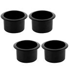 S B E Cup Holders Plastic Cup Can Bottle Holder Boat Cup Holder Insert Replacement Container for Couch Car Sofa Boat Rv Recliner Truck Poker Table Black Pack of 4