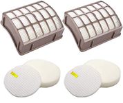 Shark Vacuum Filters 2 Pack Hepa & Foam & Felt Filters Replacement for Shark Navigator Filter Professional NV70,NV70 26,NV80,NV80 26,NVC80C,NV90,NV95,UV420,Vacuums Replaces Part XFF80 & XHF80