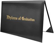 MyGradDay Imprinted Diploma Cover 8.5x11 Diploma Holder Graduation Certificate Cover Smooth Leather Letter Size Black