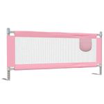 LuvLap Alloy Steel Bed Rail Guard for Baby/Kids Safety, 180cm x 72 cm(6ft x 2.3ft), Portable & Foldable, Baby Safety Essential, Adjustable Height, fits All Bed Sizes (Pink - Without Print)