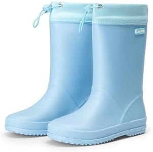 DREAM PAIRS Kids Rain Boots Boys Girls Lightweight Boots Waterproof Easy-on Outdoor Playing Rain Boot Unisex-Child,Size 6 Big Kid,Sky Blue,SDRB2401K