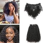 Afro Kinky Curly Clip in Hair Exten