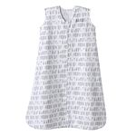 Halo Sleepsack Cotton Wearable Blanket, Squares and Triangles, Grey, Large