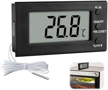 Oven Thermometer Digital 300°C Heat Resistant Temperature Probe for Baking, BBQ, Frying, Meat, Oil & Milk, Instant Read with Timer Alarm, Waterproof LCD Display