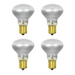 40W R14 Reflector Light Bulb, E17 Intermediate Base, 280 Lumens, Dimmable, 120V, (4 Pack)