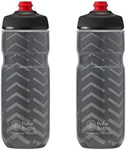 Polar Bottle Breakaway Insulated Water Bottle - BPA Free, Cycling & Sports Squeeze Bottle (Bolt - Charcoal, 20 oz) - 2 Pack