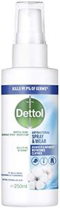 Dettol Spray and Wear Antibacterial Surface Laundry Disinfectant Spray Fresh Cotton, 250ml