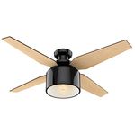 Hunter Cranbook Indoor Low Profile Ceiling Fan with LED Light and Remote Control, 52", Bronze/Dark