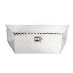 Minseter 39" Aluminum Pickup Truck Trailer Tongue Storage Tool Box Organizer with Lock & Keys, Silver