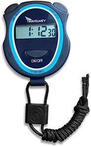 Travelwey Digital Stopwatch - No Bells, No Whistles, Simple Basic Operation, Silent, Clear Display, ON/Off, Child Friendly, AAA Batteries (Included), Black