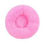 PetVogue Round Donut Cat and Dog Cushion Bed, Self-Warming and Cozy for Improved Sleep - Luxury Look Pet Bed, Anti-Slip, Waterproof Base, Machine Washable