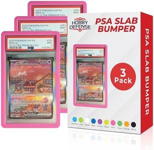 Hobby Defense PSA Slab Bumper 3 Pack - Secure Fit, Won't Slip Off PSA Slab Protector, Easy On/Off TPU Edge Protection, Guard for Slabs, Standard Case Fit, Graded Card Guard - Pink