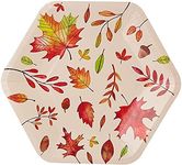 Juvale Fall Leaves Paper Plates for Thanksgiving Party (9 In 50 Pack)