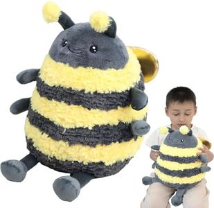 TONGSONG 12 Inch Fuzzy Bumblebee Stuffed Animal Honey Bee Pulshies with Golden Wings Cuddly Bumble Bee Plush Toy Honeybee Anime Gifts for Kids and Lovers in Birthday, Valentines...