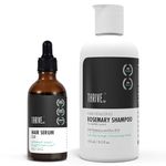 Thriveco Restorative Hair Growth Duo | Hair Growth Serum 2.0 (50ml) + Hair Vitalizing Rosemary Shampoo (250ml) | with Caffeine, Black Castor Oil, Capila Longa Biotin | For Men and Women