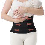 Postpartum Belly Band for C-Section Recovery: Abdominal Binder Post Surgery with Hot Cold Pocket for Pain & Swelling Relief - Breathable Adjustable Back Support Belt Wrap for Women