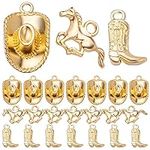 Hmjpng 60pcs Gold Plated Western Th