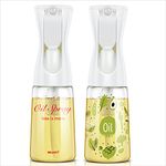 Mistifi Oliver Oil Sprayer for cooking, Spray bottle 6oz, Non-Aerosol Refillable Dispenser Oil Mister (set of 2)