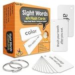 Star Right Education Sight Words Flash Cards, 169 Sight Words and Sentences with 2 Rings