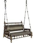 Kaushalendra Premium Teak Wood Hammock Swing Chair - 122cm, 300kg Capacity, Indoor/Balcony Hanging, 2 Seater Jhula