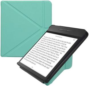 kwmobile Custodia Pieghevole Origami Compatibile con Kobo Libra H2O Cover - Cover Magnetica Pelle PU eReader con Stand - Menta
