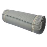 VLFit Yoga Bolster, Eco Friendly Buckwheat Bolster, 61cm x 23cm, Removable Washable Cover, Ideal for Yoga, Meditation and General Support (GRAPHITE)