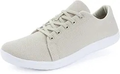 WHITIN Women's Minimalist Barefoot Shoes Wide Width Toe Box Size 7 Zero Drop Low Arch Suppor Walking Casual Sport Running Hiking Road Footwear Female Cute Bowling Workout Fashion Sneakers Beige 37