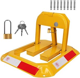 Tevlaphee Parking Space Lock Folding Parking Barrier, Manual Parking Space Double Lock & Manual Parking Blocker & Car Parking Gadgets