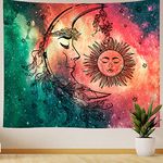 Psychedelic Wall Tapestry Boho Mandala Moon Tapestry Wall Hanging|Hippie Nature Mountain Tapestry Wall Art Decoration for Bedroom Living Room Dorm