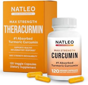 Theracurmin Turmeric Curcumin Supplement, High Absorption, Ultra High Absorption, Curcurmin with Curcuminoids for Enhanced Joint Support, Herbal Turmeric, 120 Capsules
