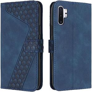 YIRRANZD Funda para Samsung Galaxy Note 10+ Plus 5G/4G, Funda Tapa Libro Movil Carcasa PU Cuero [Ranura para Tarjeta], Flip Caso Cubierta Case Funda para Samsung Note 10+ Plus 5G/4G (Azul)
