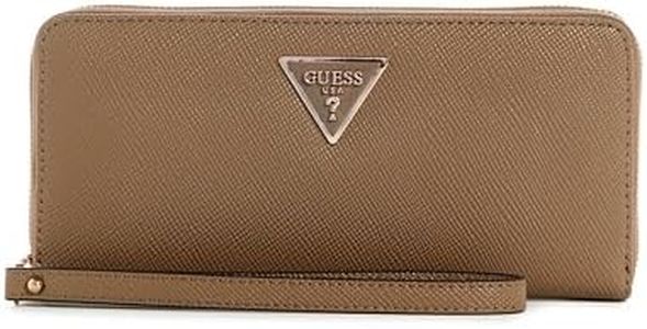 GUESS Laurel Large Zip Around Wallet, Dark Taupe, One Size