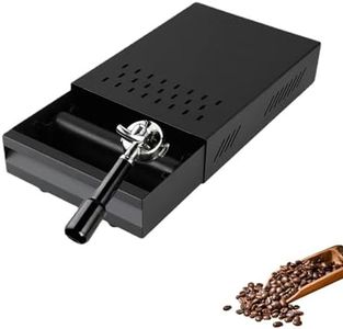 Contenitore Fondi di Caffè, Contenitore per caffè in acciaio inox con barra rimovibile Knocker, Fondi di Caffè Scatola per Espresso Portafiltro Cassetto per casa Cafe Shop 7,1 x 11x 2,5 pollici (nero)