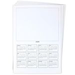 2025 A4 White Calendar Blanks 50 Sheets Add Your Image for a Personalised Calendar Gift School Nursery