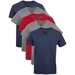 Gildan Men's V-Neck T-Shirts, Navy/