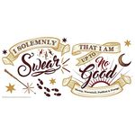 RoomMates RMK3607GM Harry Potter Marauder's Map Quote Peel and Stick Giant Wall Decals, Brown