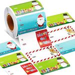 Christmas Tags, Gift Tag Stickers for Gifts 500Pcs, Self Adhesive Stickers Gift Tags Decorations Gift Wrapping Presents Labels for Gift Bags, Cards, Envelope, Decals Birthday Wedding Holiday Decor (snowman)