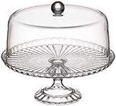 CBJAPAN Cake Stand with Dome Lid, Size 6, Clear, Plastic, Cake Stand & Dome, M UCA