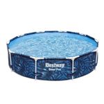 Bestway | Steel Pro Above Ground Pool Round, Family Garden Swimming Pool, 3.05 m x 66 cm