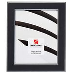 Craig Frames Crackle Picture Frame, 14 x 18 Inch, Black and Silver