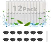 12 Pack Cat Water Fountain Filters Replacement - 12pcs Filters + 12pcs Sponges + 1pcs Water Pump Tube for Pet Water Fountain