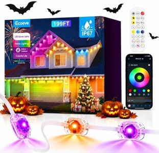 Ecoeve Permanent Outdoor Lights for House, 200ft Christmas RGB+IC Lights
