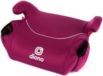 Diono Solana 2022, No Latch, Single Backless Booster Car Seat, Lightweight, Machine Washable Covers, Cup Holders, Pink