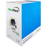 NavePoint Cat6 (CCA), 1000ft, Blue, Solid Bulk Ethernet Cable, 550MHz, 23AWG 4 Pair, Unshielded Twisted Pair (UTP)